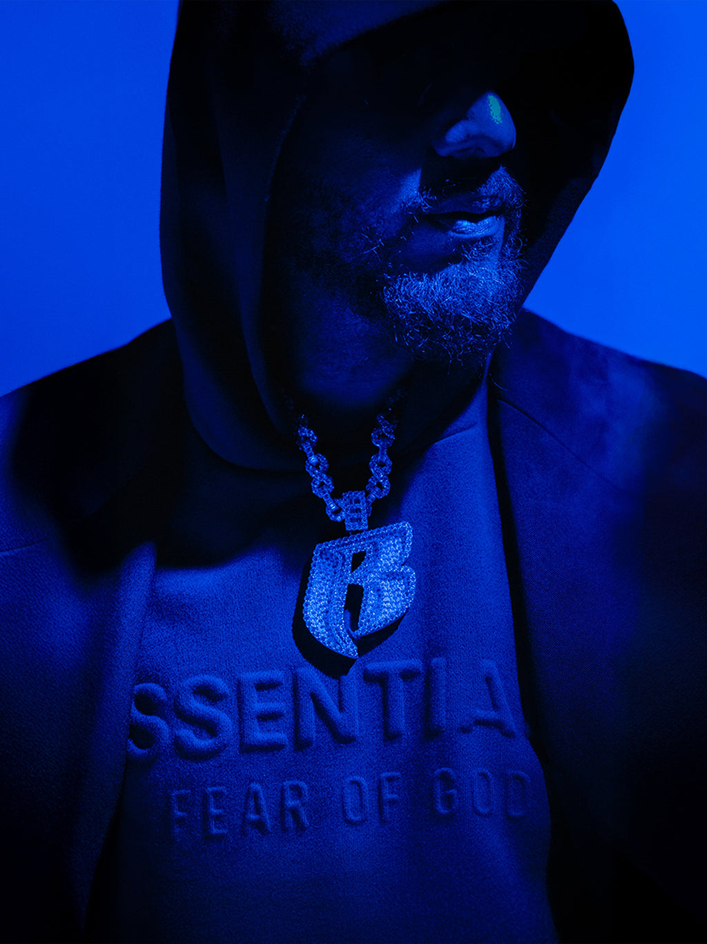 Embossed 90s Fit Fleece Hoodie