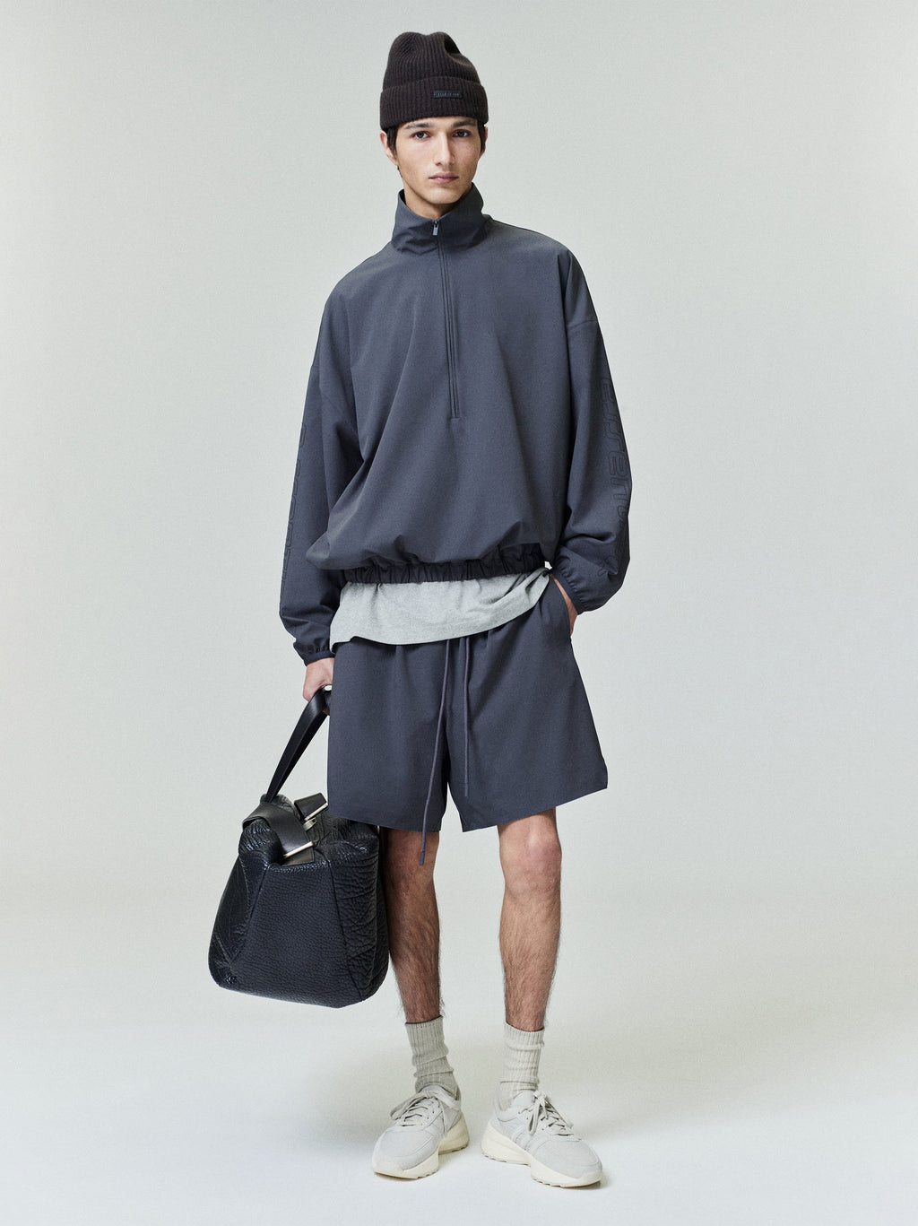 Tech Nylon Half Zip Track Jacket
