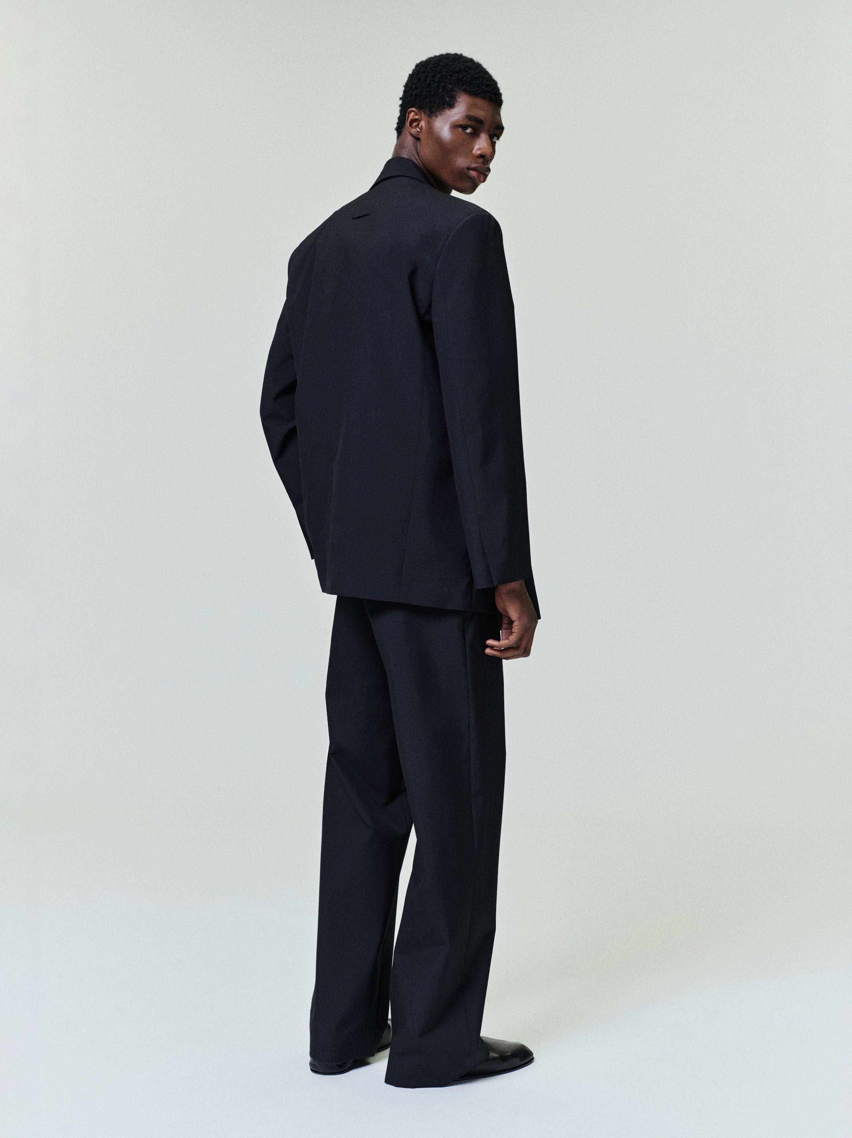 Wool Poplin Casual Flat Front Pants