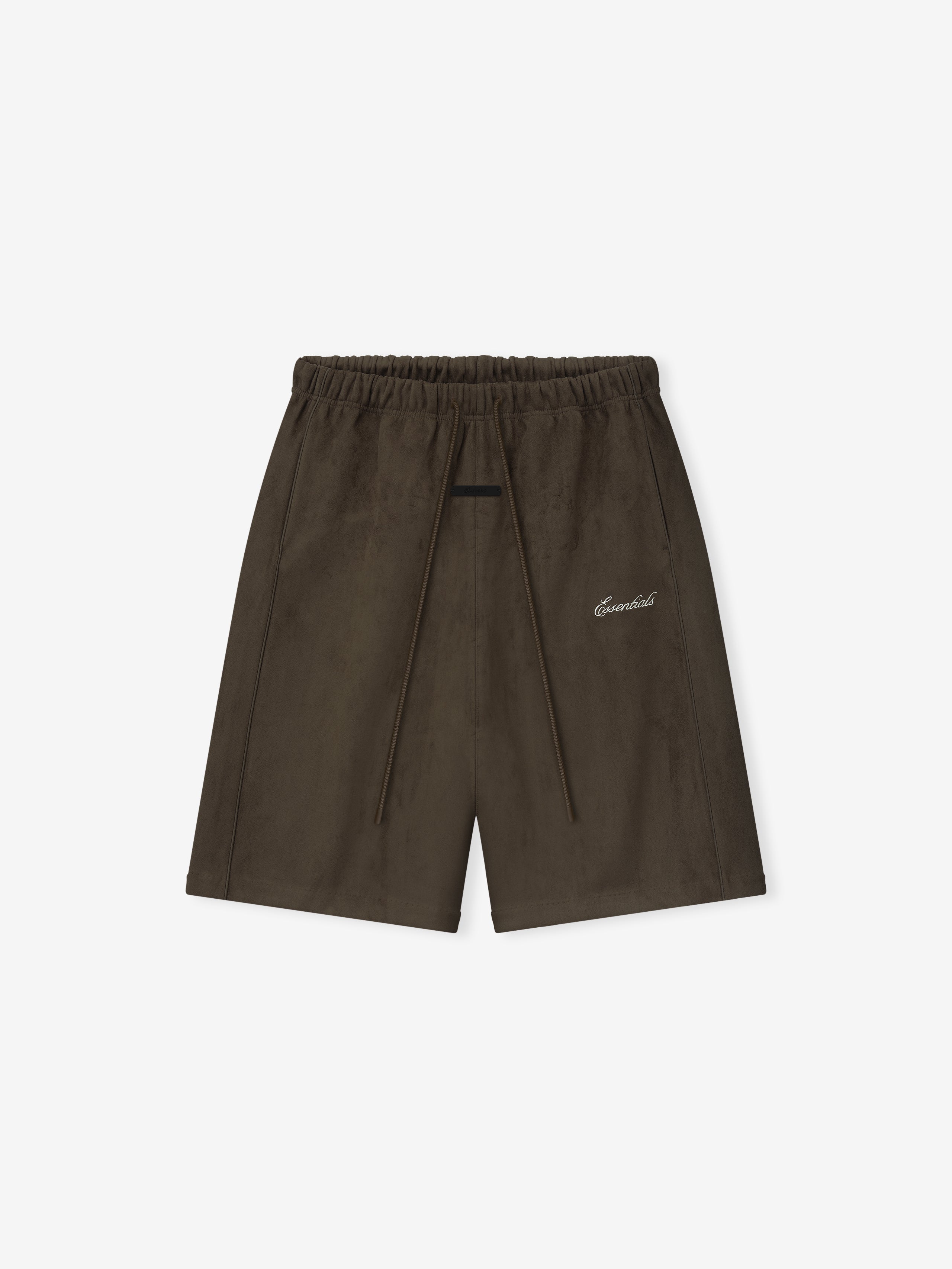 Suede Fleece Signature Relaxed Sweatshort W/ Piping