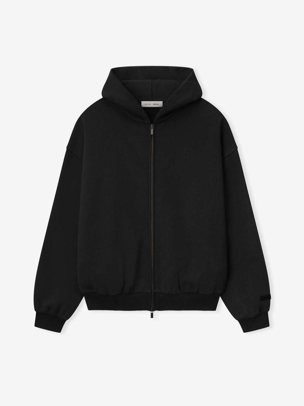 Embossed 90s Fit Fleece Zip-Up Hoodie