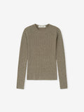 Womens Waffle Knit Long Sleeve Top