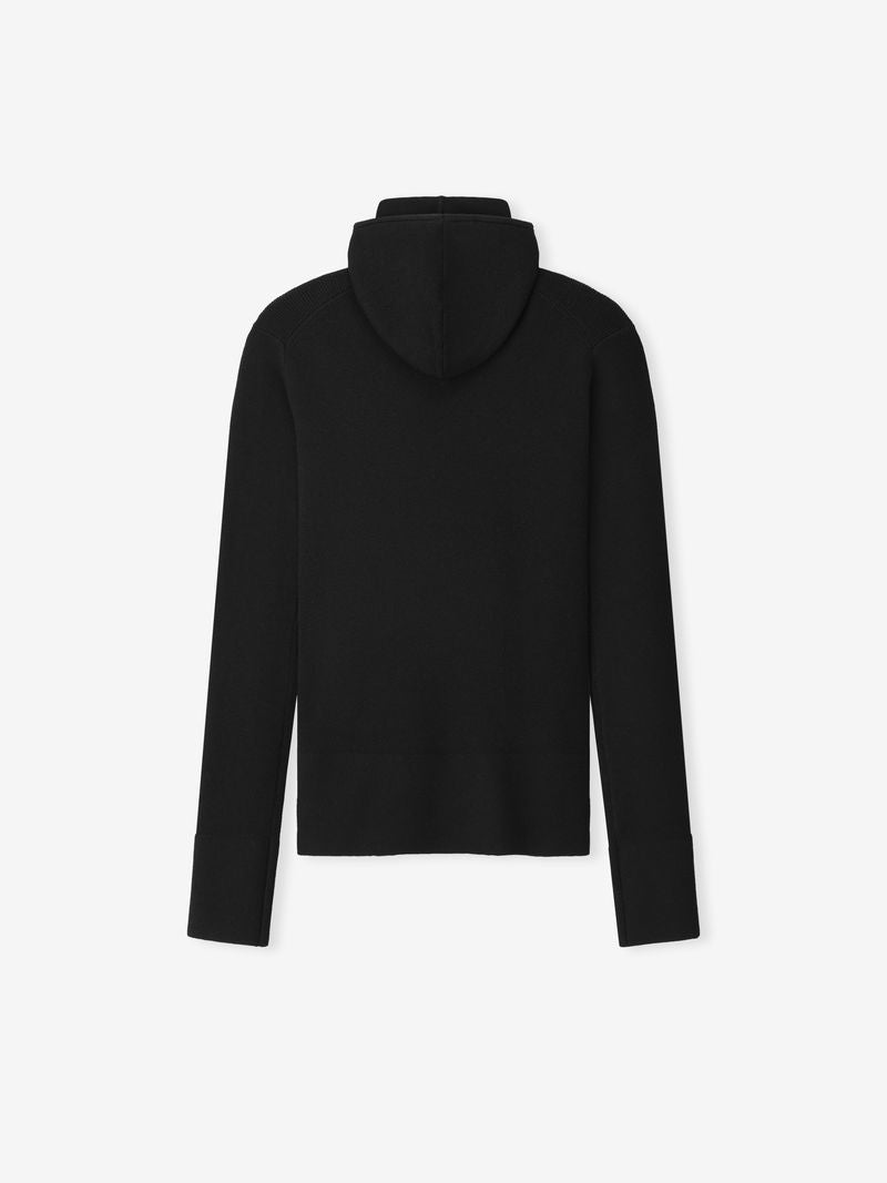 Womens Long Sleeve Hooded Rib Top