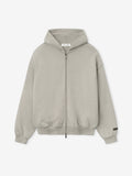 Embossed 90s Fit Fleece Zip-Up Hoodie