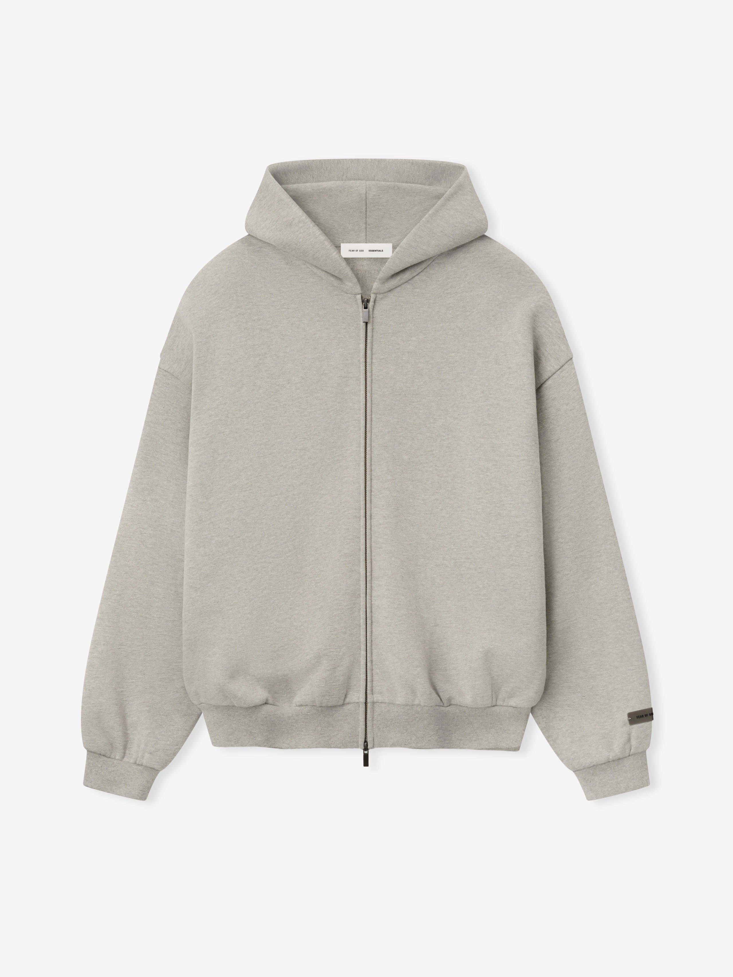 Embossed 90s Fit Fleece Zip-Up Hoodie